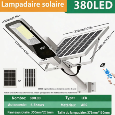lampadaire exterieur 380 LED specifications