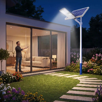 lampadaire exterieur solaire homme pointe lampadaire avec telecommande interieur