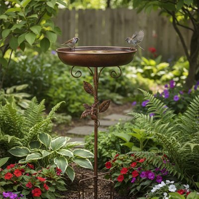 Bain oiseau | Élégant - Déco Jardin Soleil
