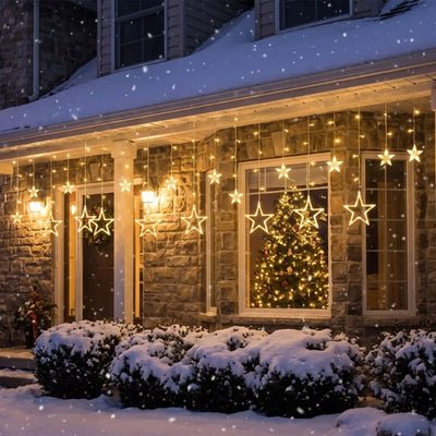 GUIRLANDE EXTERIEURE NOEL | GLACON ETOILES - Déco Jardin Soleil
