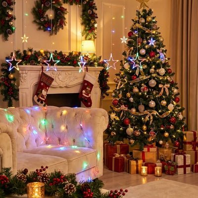 GUIRLANDE EXTERIEURE NOEL | GLACON ETOILES - Déco Jardin Soleil