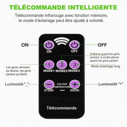 lampadaire 4pack specifications telecommande