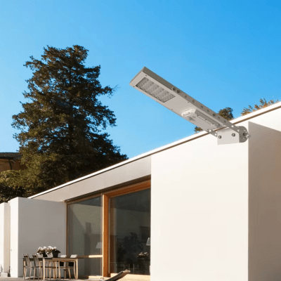 lampadaire alpha facade maison moderne