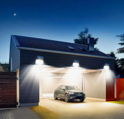 lampadaire design eclairant entree garage