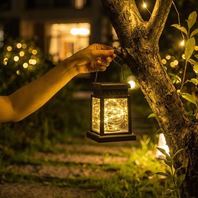 LANTERNE EXTERIEUR SOLAIRE | MICRO LED - Déco Jardin Soleil