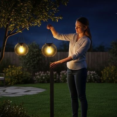 Lanterne solaire | Écologique Puissante - Déco Jardin Soleil