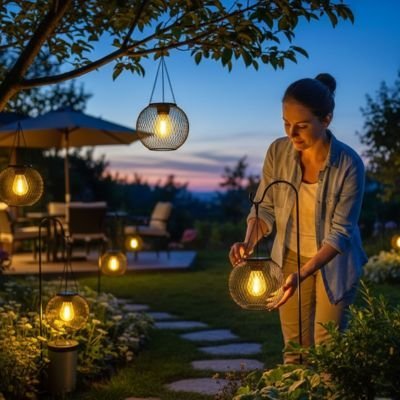 Lanterne solaire | Écologique Puissante - Déco Jardin Soleil