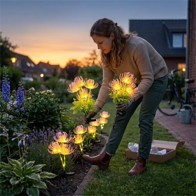 LUMINAIRES SOLAIRES EXTERIEURS | CHRYSANTHEMES - Déco Jardin Soleil