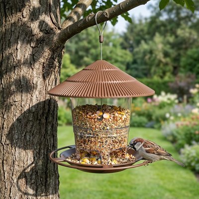 Mangeoire pour oiseaux | Robuste et Facile - Déco Jardin Soleil