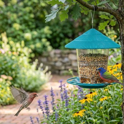 Mangeoire pour oiseaux | Robuste et Facile - Déco Jardin Soleil
