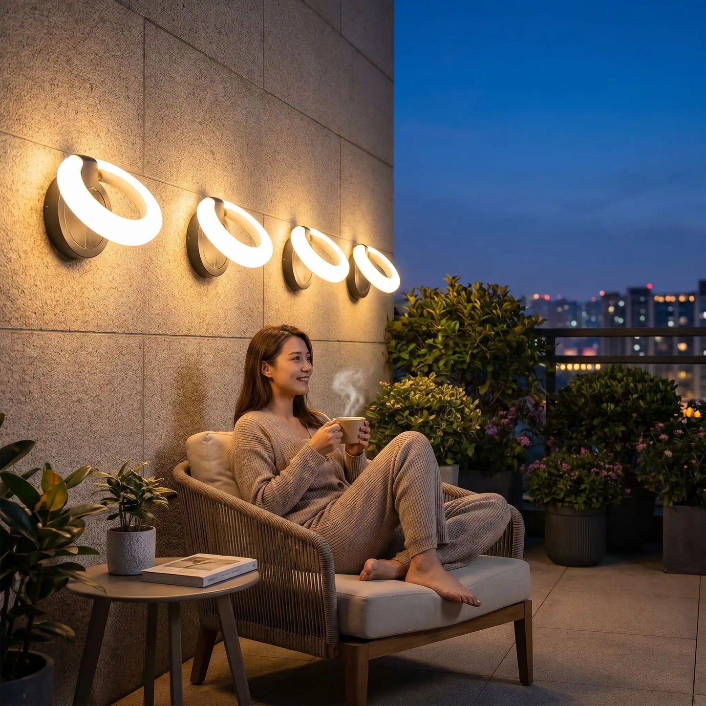 TERRASSE ECLAIRAGE EXTERIEUR | SATURNE - Déco Jardin Soleil